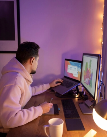 Persona realizando un Diseño