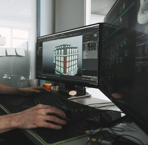 Persona realizando Diseños en 3D